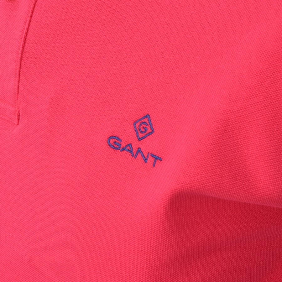 Alternative Image for ProductGant Contrast Collar Rugger Polo T Shirt Pink3
